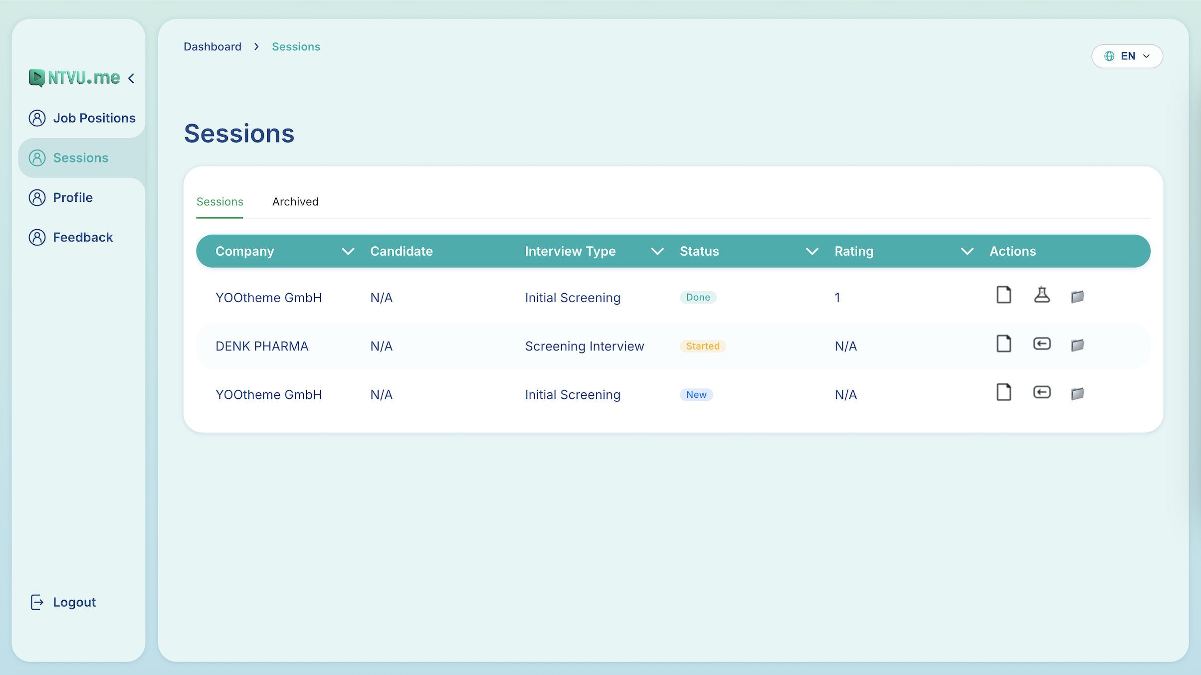 Session Statistics Screenshot